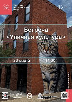 Беседа «Уличная культура», 12+