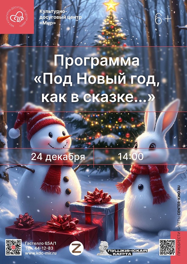 Программа «Под Новый год, как в сказке...», 6+